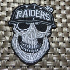 帽子骸骨RD◆新品 NFLラスベガス・レイダース Las Vegas Raiders ガイコツ サポーターズ 刺繍ワッペン■アメリカ アメフト◆ミリタリーの画像1