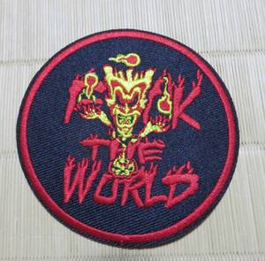 黒赤黄　円型　FTW◆新品アメリカ　ホラーコア・デュオfuck the world インセイン・クラウン・ポッシーInsane Clown Posse 刺繍ワッペン