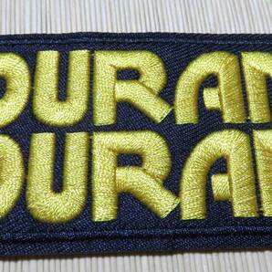 長方形　黒黄　英語 ◆新品デュラン・デュラン　Duran Duran　イギリス　ロックバンド　刺繍ワッペン■UKイギリス　ミュージック　音楽　