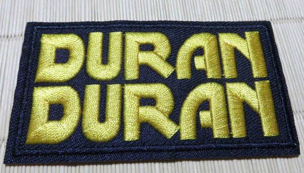 長方形　黒黄　英語 ◆新品デュラン・デュラン　Duran Duran　イギリス　ロックバンド　刺繍ワッペン■UKイギリス　ミュージック　音楽　