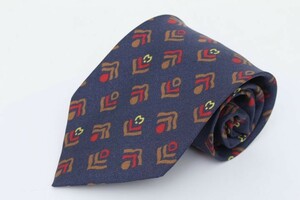  Mila Schon fine pattern pattern silk high class Italy brand necktie men's navy superior article mila schon