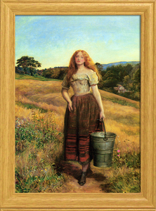 農民の女性 B4 イギリス 一回出品, 絵画, 油彩, 人物画