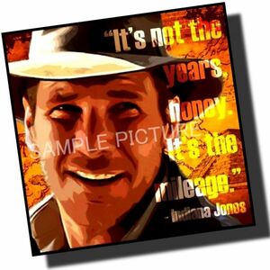 Art hand Auction Harrison Ford Indiana Jones Overseas Charisma Art Panel Wooden Wall Hanging Pop Art Painting Poster Interior, artwork, painting, portrait