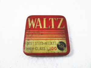 [ Vintage stylus case WALTZ/warutsu] gramophone / tin plate can / Vintage / present condition goods 