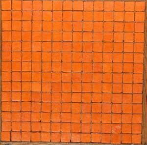 【シート貼り加工】スモークガラスモザイクタイル　20ミリ角　C-76　オレンジ色