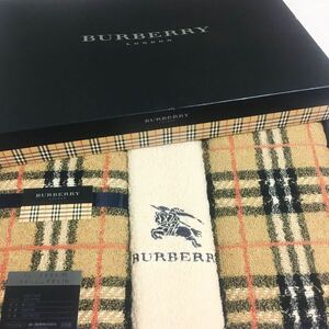 ★未使用★正規品★日本製 BURBERRY バーバリー ウォッシュタオル フェイスタオル チェックノバチェック タオルセット 西川産業 箱付き 綿