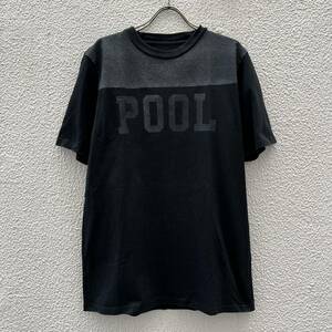 the POOL aoyama ザプールアオヤマ Mサイズ フットボールTシャツ ロゴ ブラック 藤原ヒロシ フラグメント