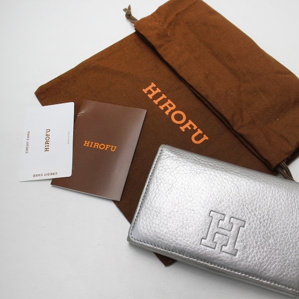 □割引販促□ HIROFU ヒロフ 高級 本革 長財布 札ケース グレージュ