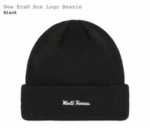 22AW Supreme New Era Box Logo Beanie BLACK シュプリーム ニューエラ ボックスロゴ ビーニー 黒 ニット帽 NEW ERA 新品_画像2