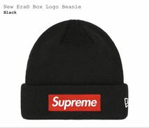 22AW Supreme New Era Box Logo Beanie BLACK シュプリーム ニューエラ ボックスロゴ ビーニー 黒 ニット帽 NEW ERA 新品_画像1