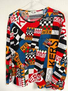 80s THE CHECKERS ザ・チェッカーズ 総柄 長袖 Tシャツ C.B.C 藤井フミヤ DO WAP シャネルズ　ラッツ＆スター