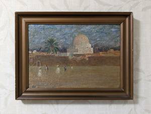 Art hand Auction Ernst Vilhelm Brandt エルンスト ヒルデブラント 油彩画 ドイツ ヴィンテージ インテリア, 絵画, 油彩, 自然, 風景画