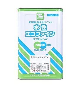 水性エコファイン　ツヤ消　白　16K　エスケー化研　