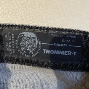 DIESEL ディーゼル 21SS THOMMER-T 0890B JOGG JEANS ジョグジーンズ デニムパンツ ブラック W29 極美品 ダメージ加工 スウェットデニムの画像8