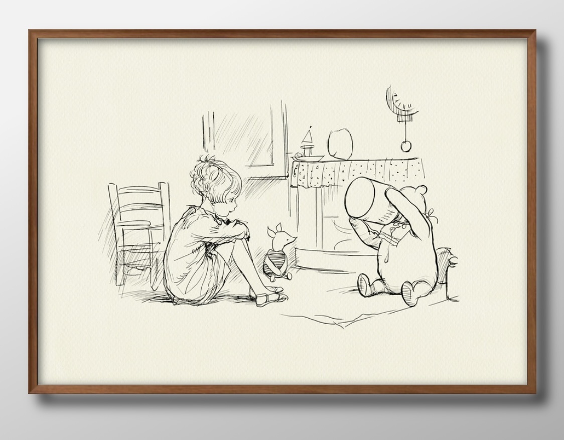 11939 ■ Free shipping!! A3 poster Classic Pooh Nordic/Korean/painting/illustration/matte, Housing, interior, others