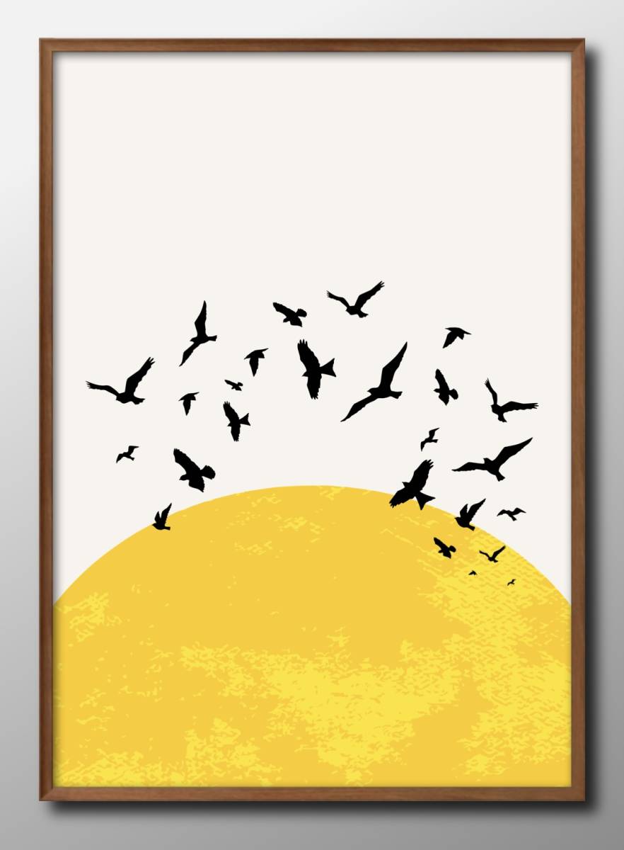 10697 ■ Free shipping!! A3 poster Design Bird Nordic/Korean/painting/illustration/matte, Housing, interior, others