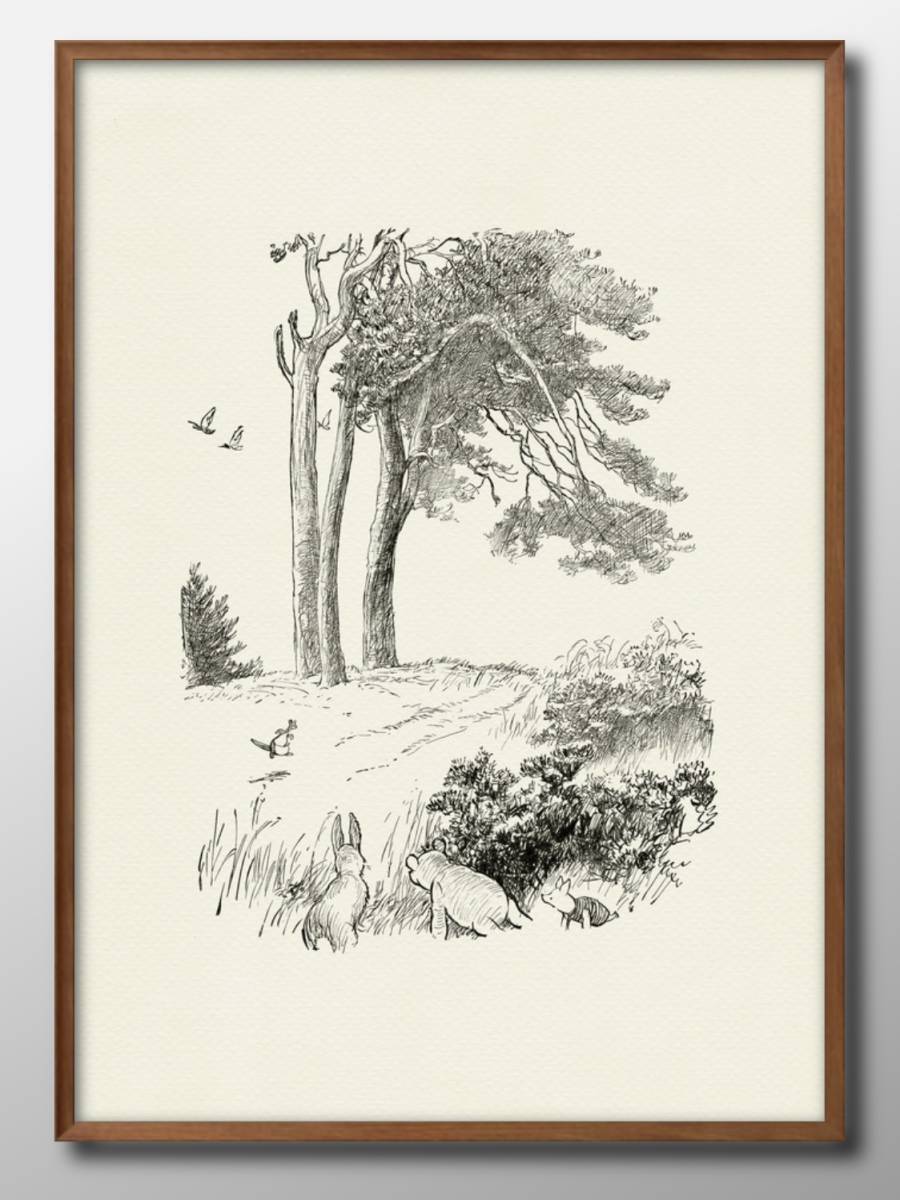 11928 ■ Free shipping!! A3 poster Classic Pooh Nordic/Korean/painting/illustration/matte, Housing, interior, others