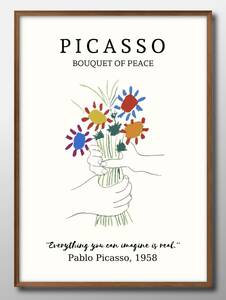 Art hand Auction 10958 ■ ¡¡Envío gratis!! Póster A3 Pablo Picasso Nórdico/Coreano/pintura/ilustración/mate, Alojamiento, interior, otros