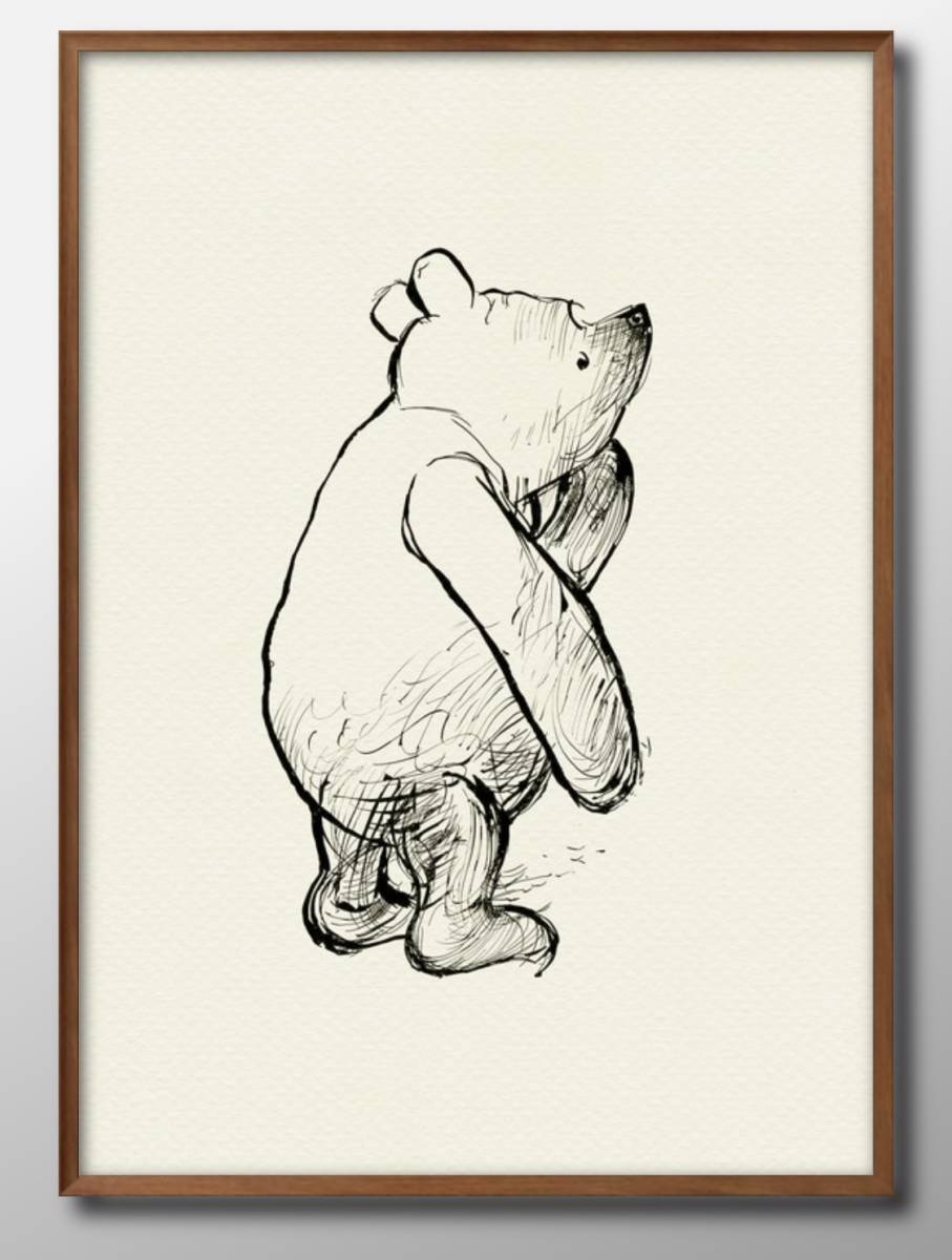 11944 ■ Free shipping!! A3 poster Classic Pooh Nordic/Korean/painting/illustration/matte, Housing, interior, others