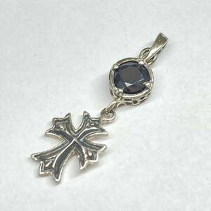 B28[2003]SV925 silver 925 zirconia Cross pendant accessory necklace top silver[566102000001]