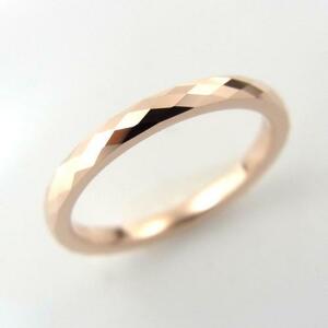 * recommendation * discoloration less * repairs un- necessary *.. kind * metal allergy & hot spring & sea water .OK* pink gold tang stain ring * shell circle diamond pattern cut width 2mm