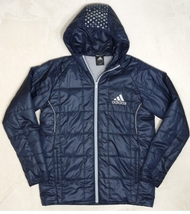 ☆概ね美品 adidas アディダス メンズ 中綿フーデッドジャケット キルティング フードジャケット サイズXO(3L、2XL) ネイビー_画像5