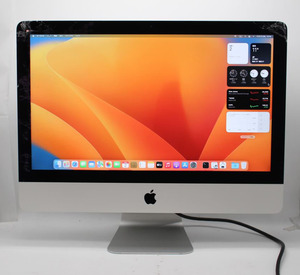 ジャンク 返品不可 フルHD 21.5型液晶一体型 Apple iMac A1418 Mid-2017 macOS Ventura 七代i5-7360U 8GB 1000GB カメラ 無線 中古パソコン