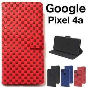 Google Pixel 4a( SoftBank) チェック デザイン手帳型ケース