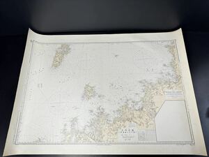 [HG445] 昭和8年刊行 九州北部 古地図 海上保安庁 水路部 海図 地図 海上自衛隊