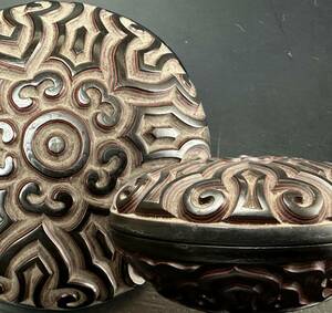 [HG094] old .. incense case .. lacquer coating lacquer ware antique tea utensils 