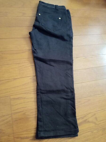 パンツ 七部丈 黒L