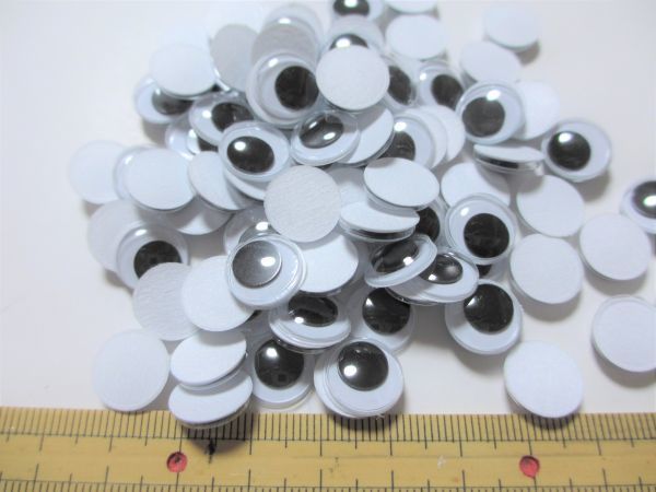 Googly eyes 12mm 200 pieces Moving eyes Made in Japan For stuffed toys etc., Clay crafts, Polymer clay, material
