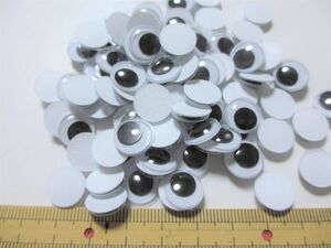 Art hand Auction Moving eyes 12mm 200 pieces Moving eyes Made in Japan For stuffed toys etc., clay crafts, resin clay, material