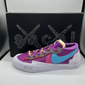 NIKE 21aw SACAI KAWS Blazer Low Purple 27.5cm DM7901-500 ナイキ ブレザーロー サカイ カウズ パープル スニーカー