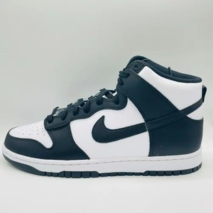 NIKE DUNK HIGH RETRO CHAMPIONSHIP 27.5cm DD1399-105 ナイキ ダンクハイレトロ チャンピオンシップホワイトブラック パンダ スニーカー