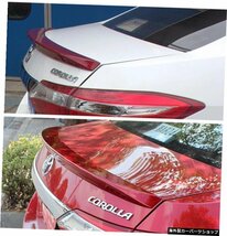 トヨタカローラ201420152016 2017 ABSプラスチック素材未塗装プライマーカラーリアトランクリップウィングルーフスポイラーカースタイリン_画像5