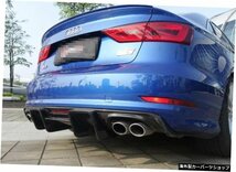 アウディA3S3 2014 2015 2016カーボンファイバーリアリップスポイラーバンパーディフューザーカーアクセサリー For Audi A3 S3 2014 2015_画像5