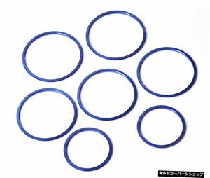 【Blue7PCS】ABS素材エアコンベント装飾リングカーアクセサリースタイリングメルセデスベンツCGLCクラスW205X253 【Blue 7 PCS】ABS Mater