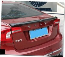 SHCHCGカースタイリングABSプラスチック無塗装プライマーカラーリアルーフトランクウィングスポイラーVolvoS60s60lS60Lスポイラー2012-201_画像3