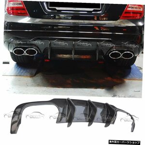 メルセデスベンツW204C63AMG 2011-UP Carbon Fiber Rear Bumper Diffuser Lip Spoiler Fits for Mercedes Benz W204 C63 AMG 2011-UP