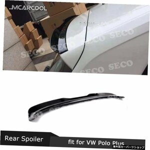 フォルクスワーゲンVWポロプラススポイラー2019カースタイリング用ABSリアルーフスポイラーバックウィンドウウィング ABS Rear Roof Spoil