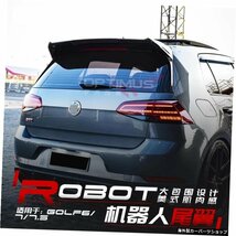 【GTIブライトブラック】フォルクスワーゲンVWゴルフ7MK77.5 Rline GTI R GTI /Rスポイラー2014-2019ABSプラスチック製リアルーフトランク_画像4