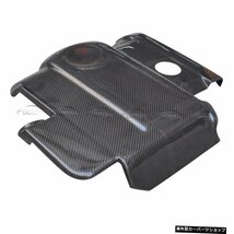 カーボンファイバーフロントフードボンネットエンジンカバープロテクタートリムVWゴルフ5GTI2006-2009 Carbon Fiber Front Hood Bonnet E_画像4