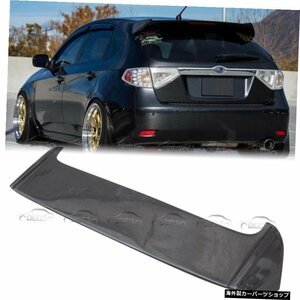 カーボンファイバートップルーフスポイラーリアトランクウイングリップスバルインプレッサ2001-2009LEDライト付き Carbon Fiber Top Roof