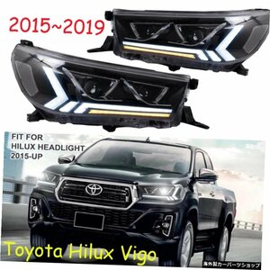 2015?2019yカーバプマーヘッドライトfor RevoHiluxVigoヘッドライトカーアクセサリーLEDDRLHIDキセノンフォグforVigoヘッドランプ 2015~2