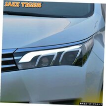 JAZZTIGERカースタイリングLEDDRLハロゲンターンシグナルライトヘッドランプアセンブリLEDヘッドライトトヨタカローラ201420152016 JAZZ_画像3