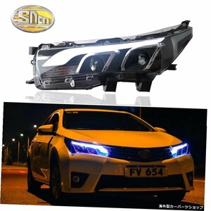 SNCNカースタイリングLEDヘッドライトトヨタカローラ201420152016 LED DRLハロゲンターンシグナルヘッドランプレンズアセンブリアップグレ