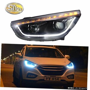 SNCNカースタイリングLEDヘッドライト（ヒュンダイIX35用）2009-2015 LED DRLターンシグナルライトプロテクターヘッドランプアセンブリの