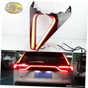 3-in-1機能LEDリアフォグランプブレーキライトダイナミックターンシグナルピラーライトリフレクタートヨタRAV4RAV4 2019 2020 3-in-1 Fun