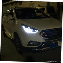 現代IX35用カースタイリングヘッドランプ2009-2015ヘッドライトLEDヘッドライトLEDDRLBiキセノンレンズLEDDRLウインカーフォグランプ Car_画像4